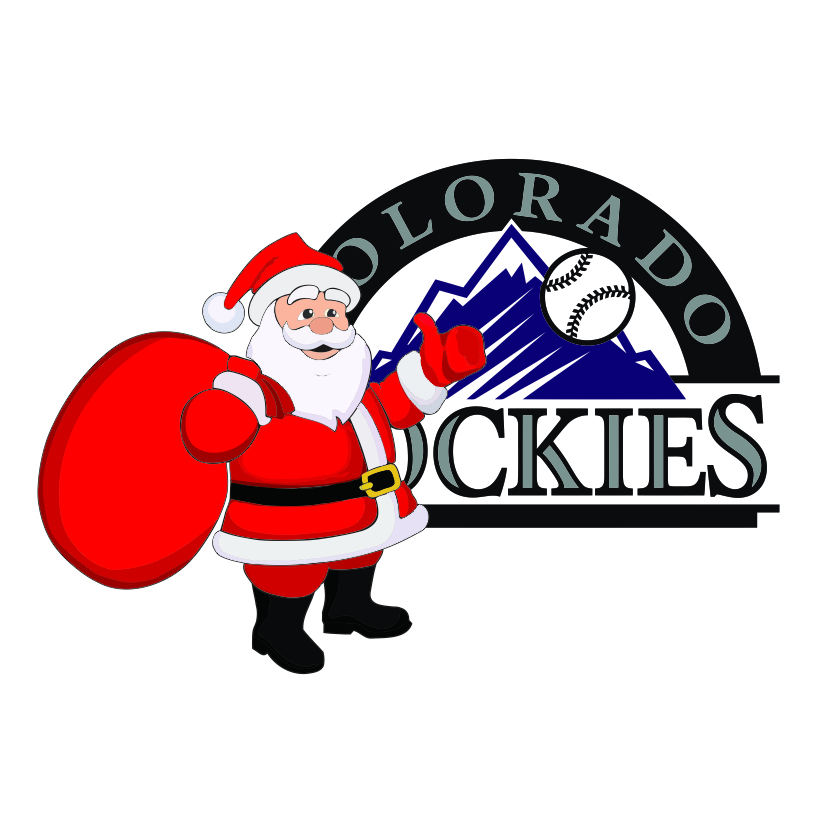 Colorado Rockies Santa Claus Logo iron on paper